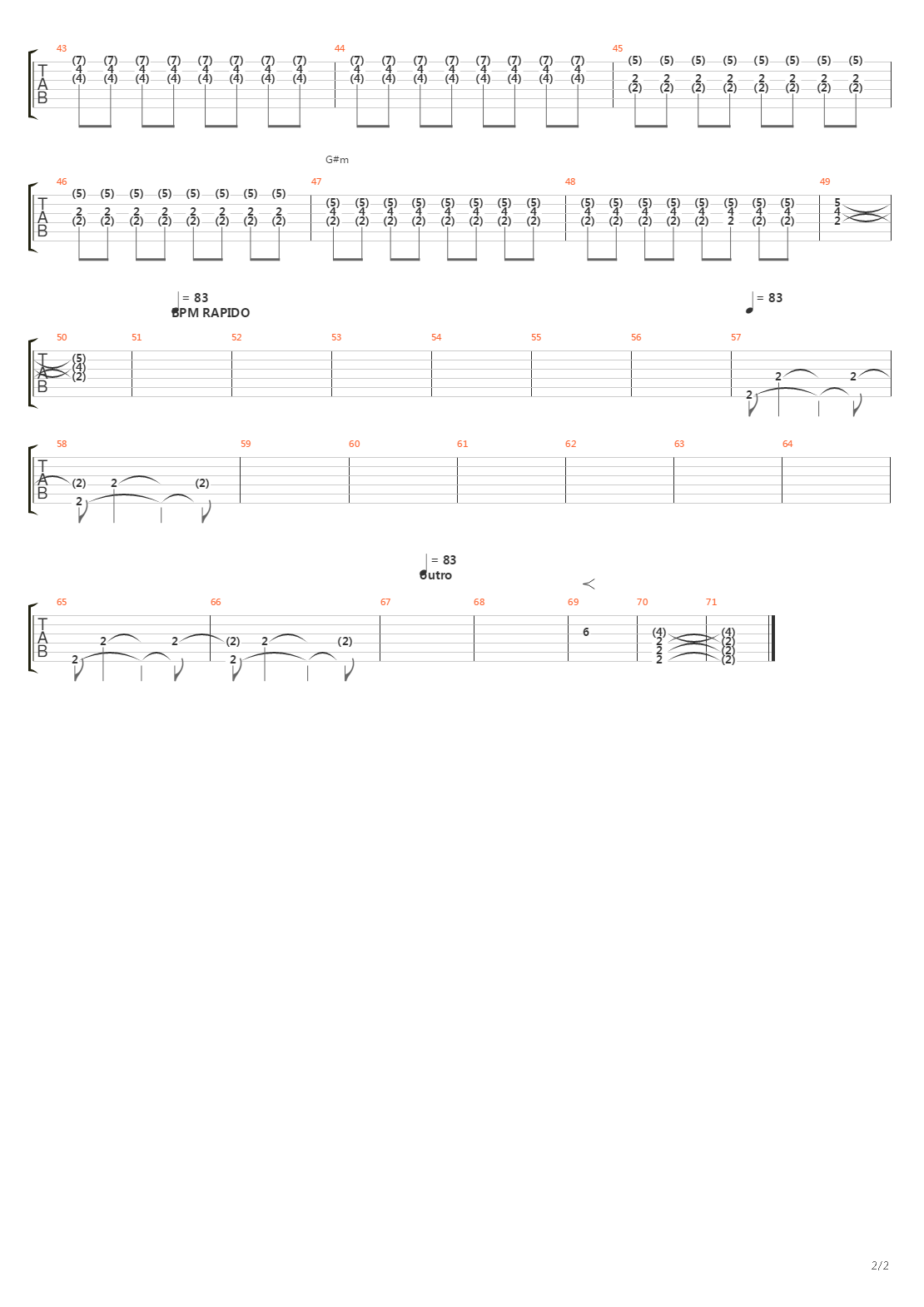 Burning Benches吉他谱