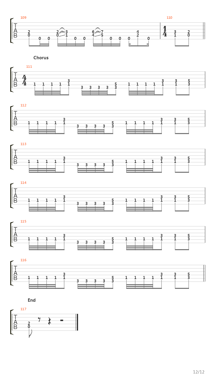 Brutal Warfare吉他谱
