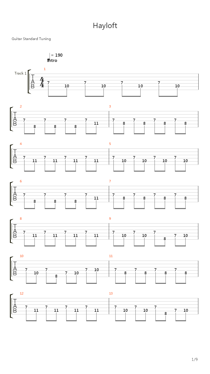 Hayloft吉他谱