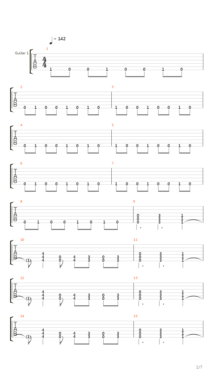 Red吉他谱