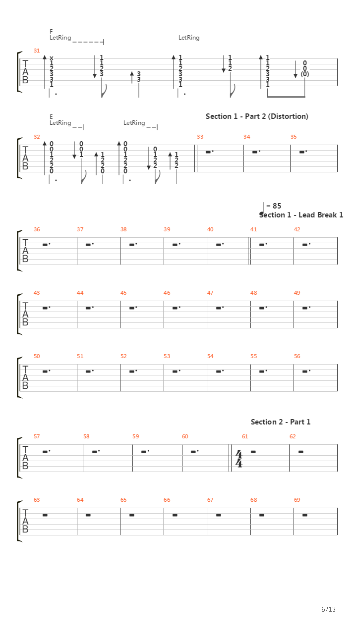 Nothing The March Of Death吉他谱