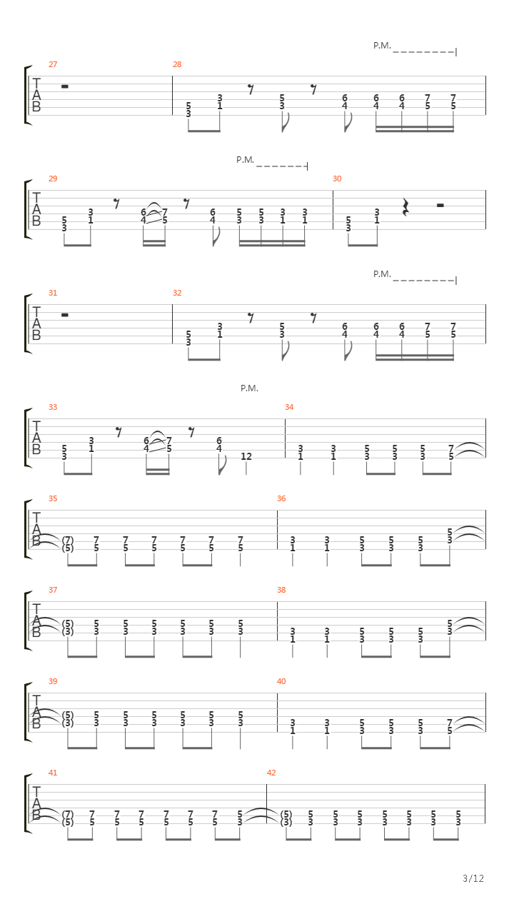 Temp吉他谱
