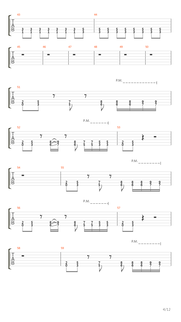 Temp吉他谱