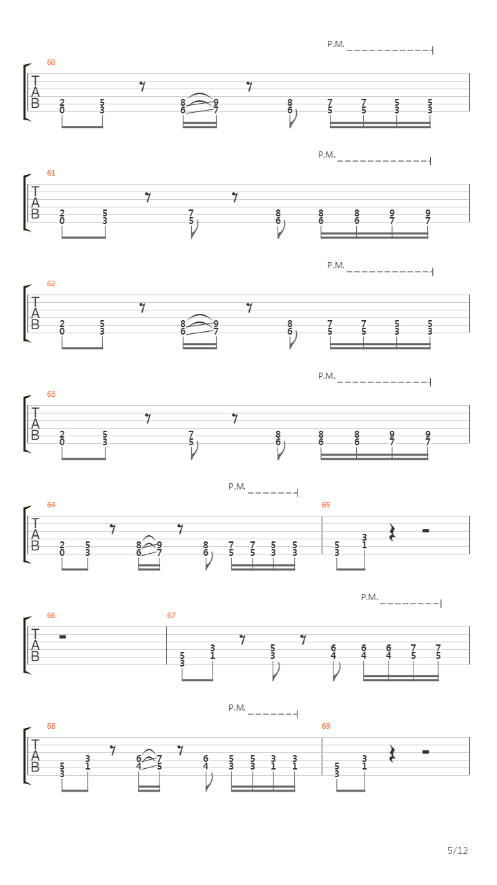 Temp吉他谱