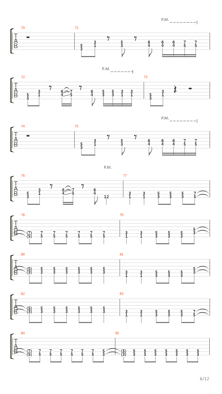 Temp吉他谱