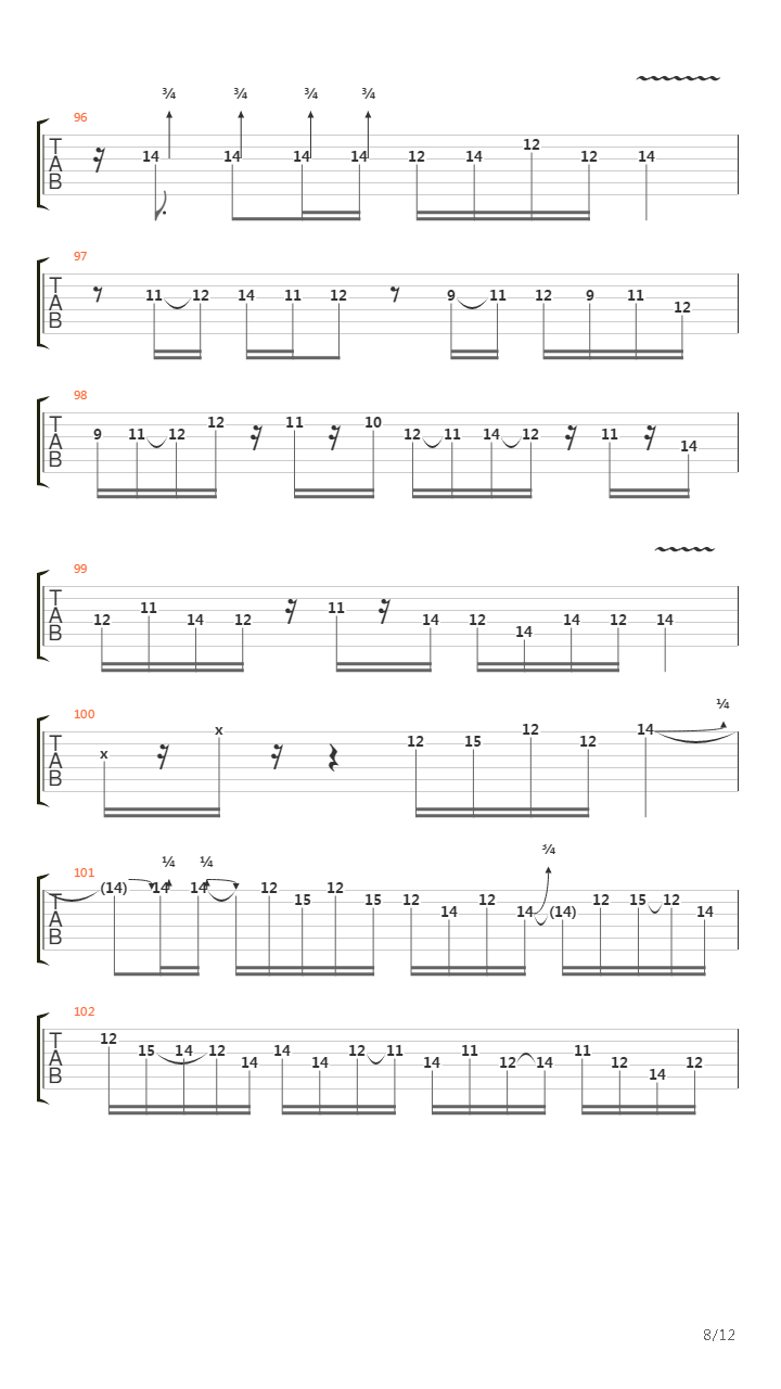 Temp吉他谱
