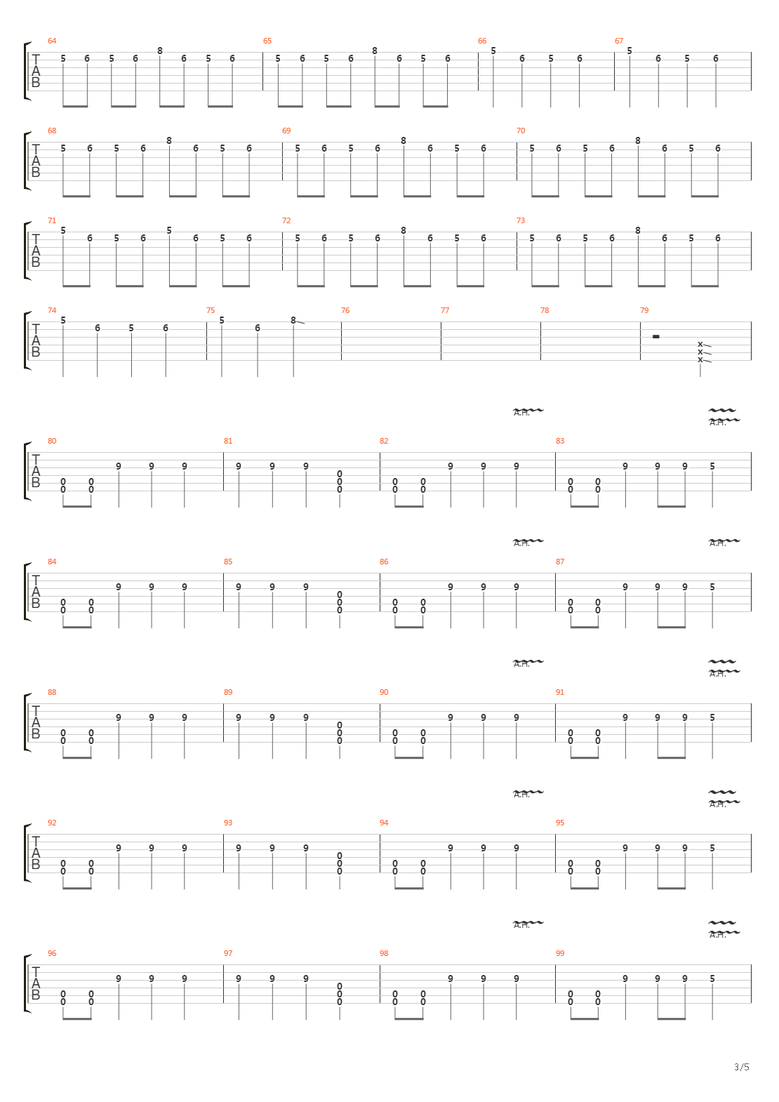 Midnight Train To Bellevue吉他谱