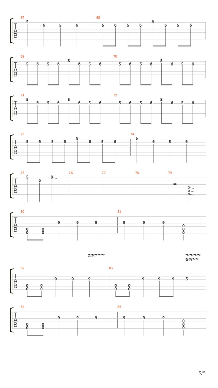 Midnight Train To Bellevue吉他谱