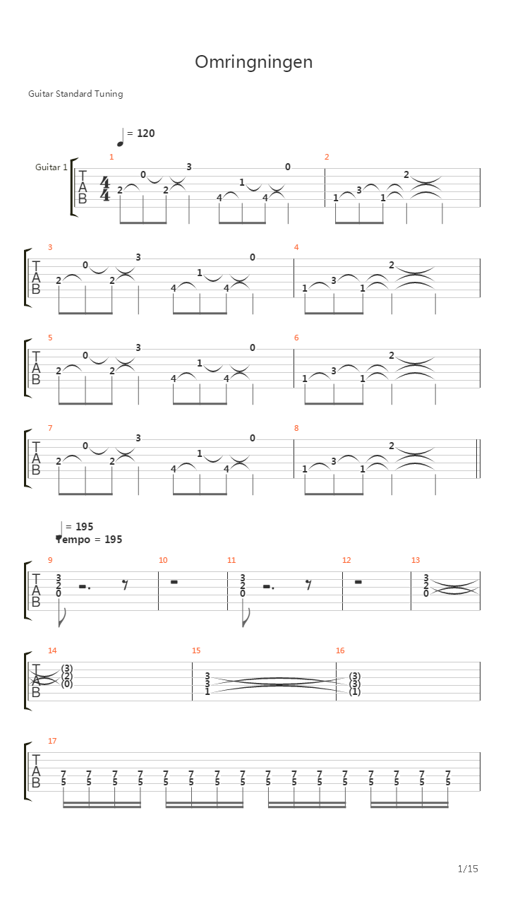 Omringningen吉他谱