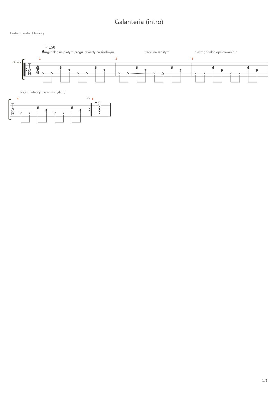 Galanteria吉他谱