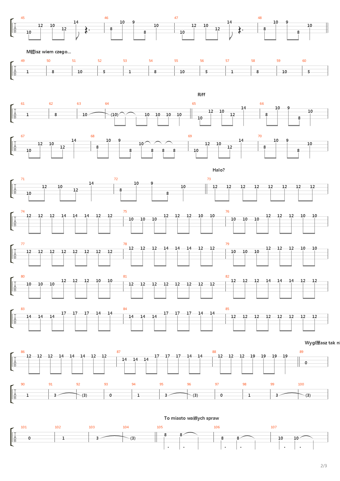 Miasto Dozna324吉他谱