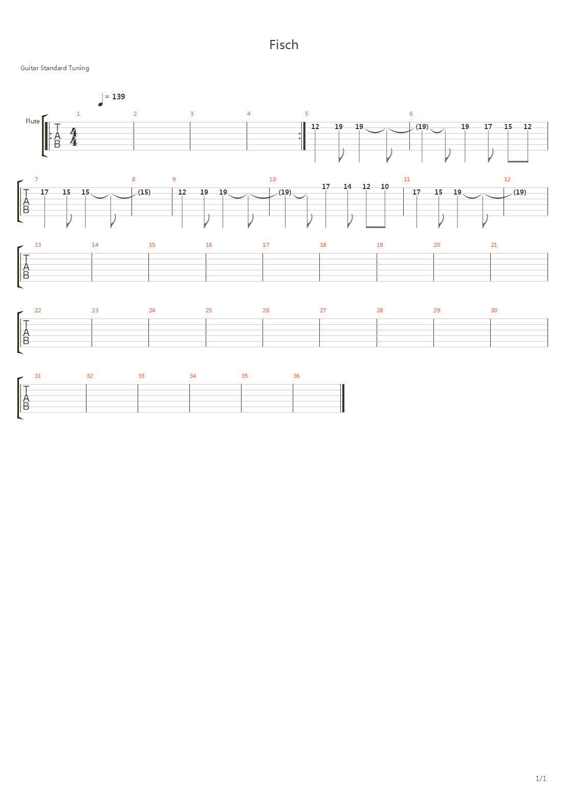 Fisch吉他谱