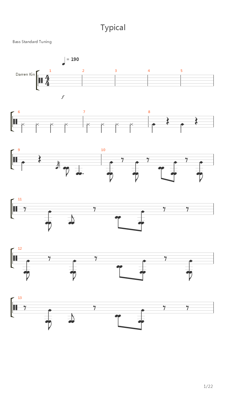 Typical吉他谱