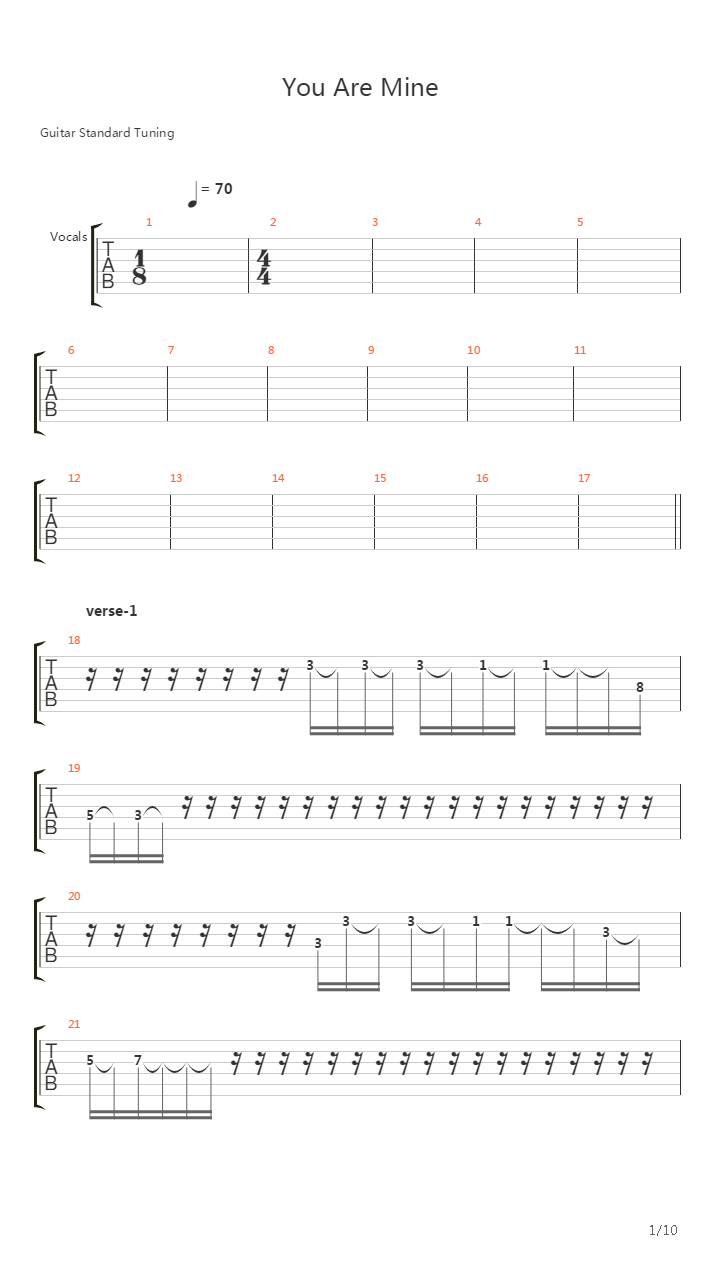 You Are Mine吉他谱