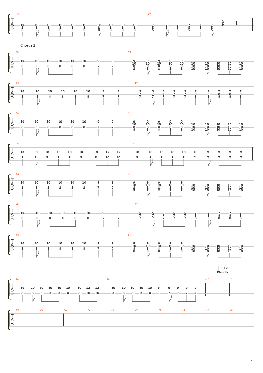 The End吉他谱