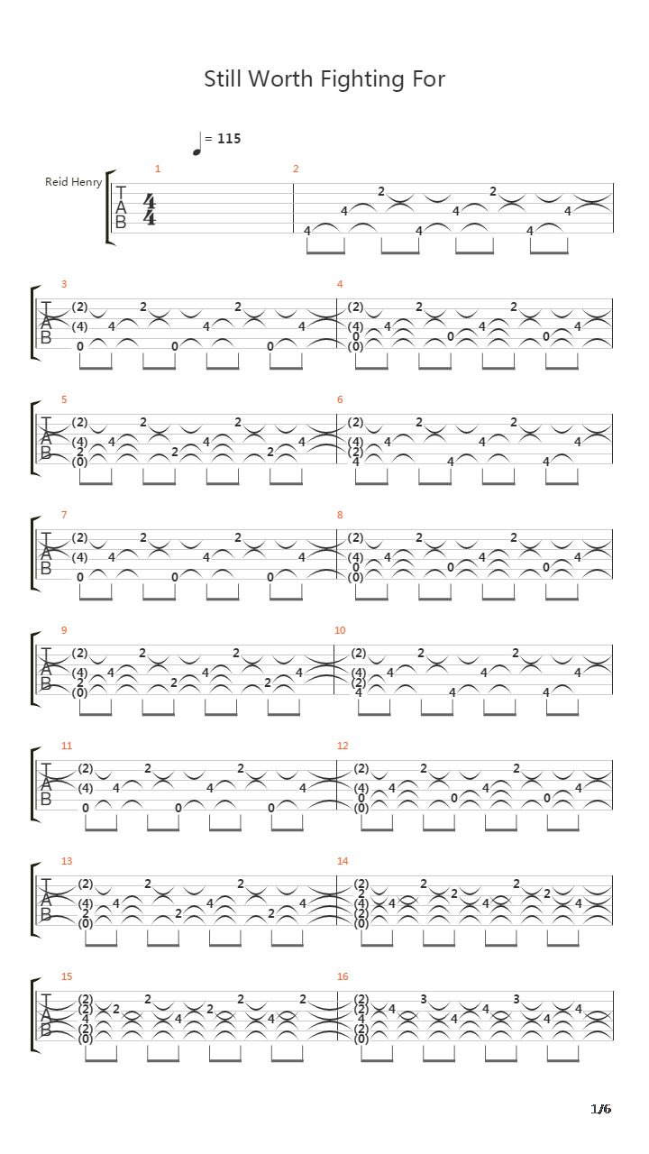 Still Worth Fighting For吉他谱