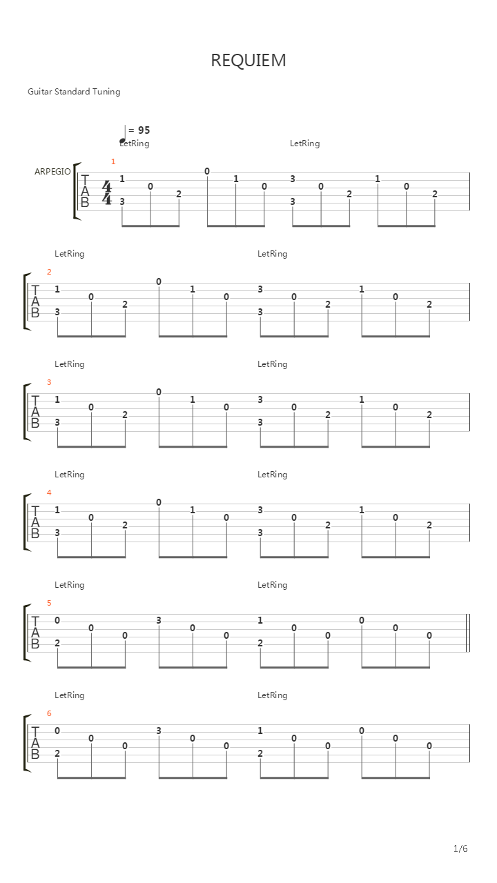 Intro Requiem吉他谱