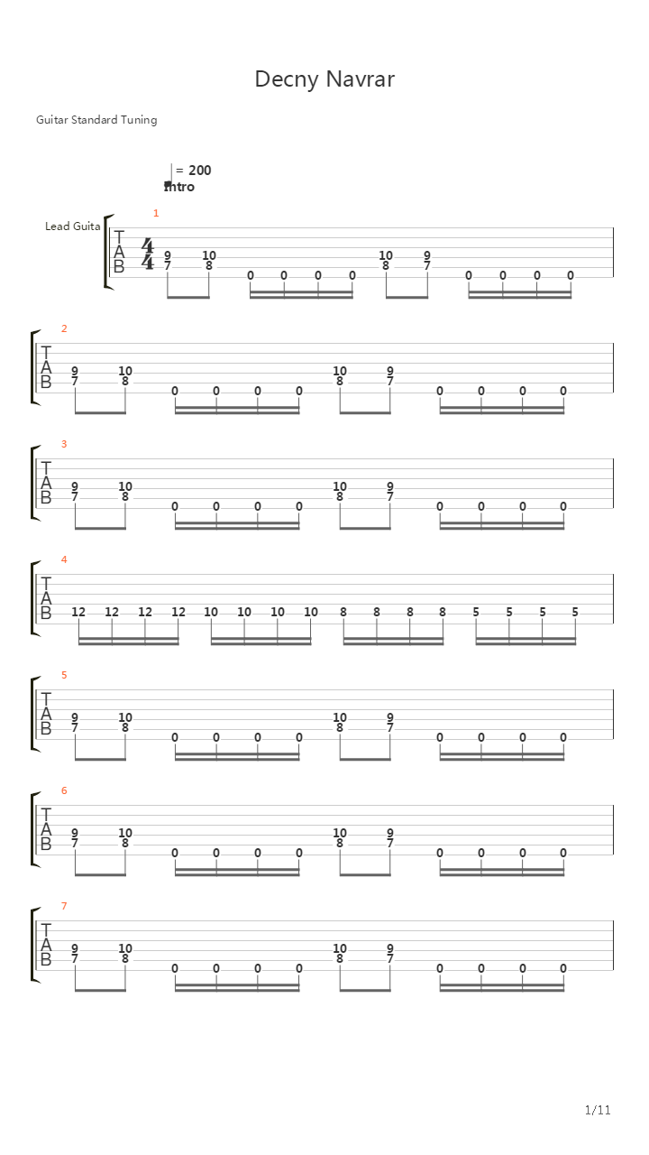 Decny Navrar吉他谱
