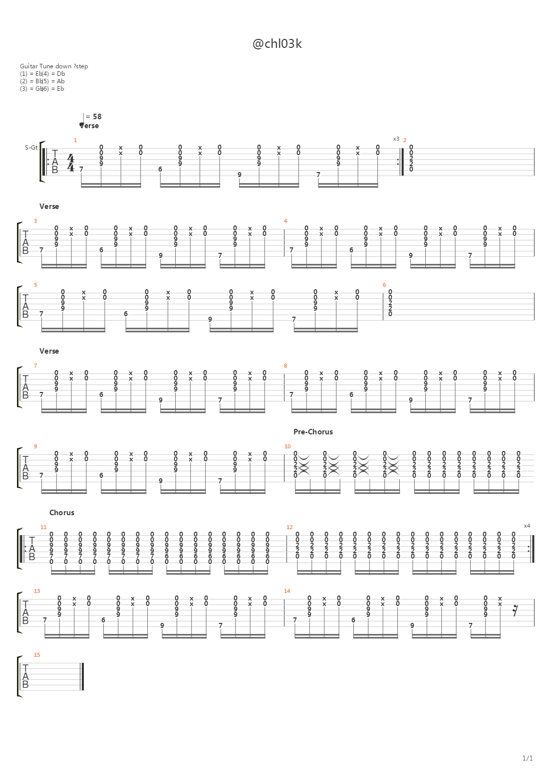 Chl03K吉他谱