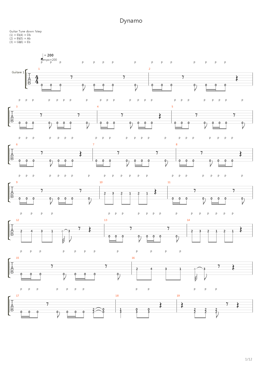 Dynamo吉他谱
