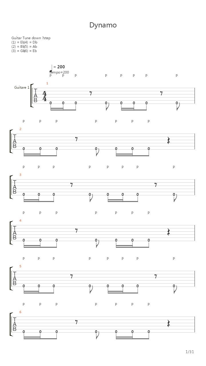 Dynamo吉他谱