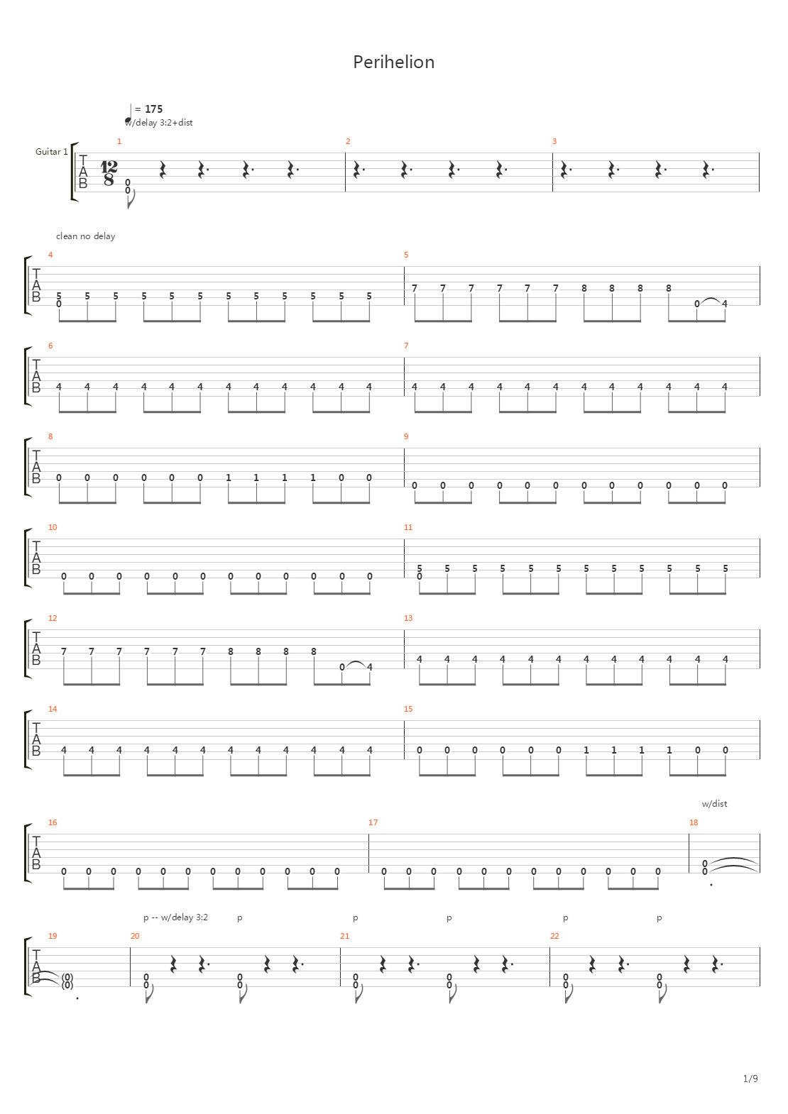 Perihelion吉他谱