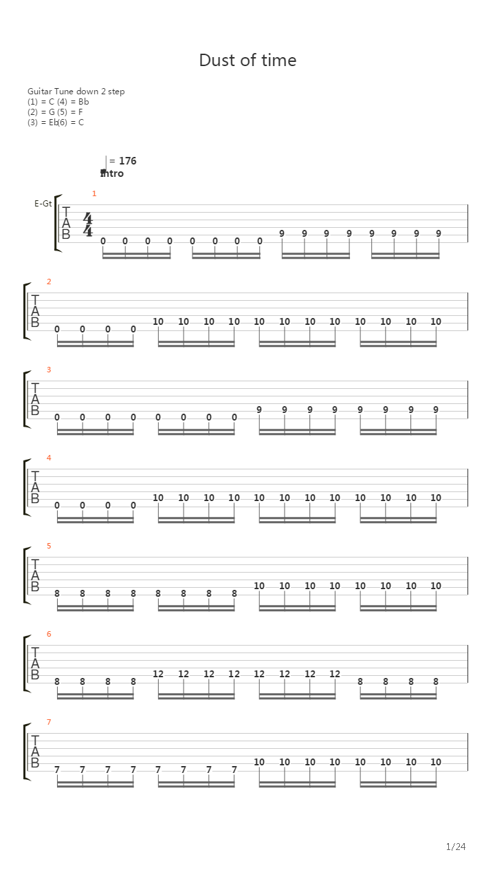 Dust Of Time吉他谱