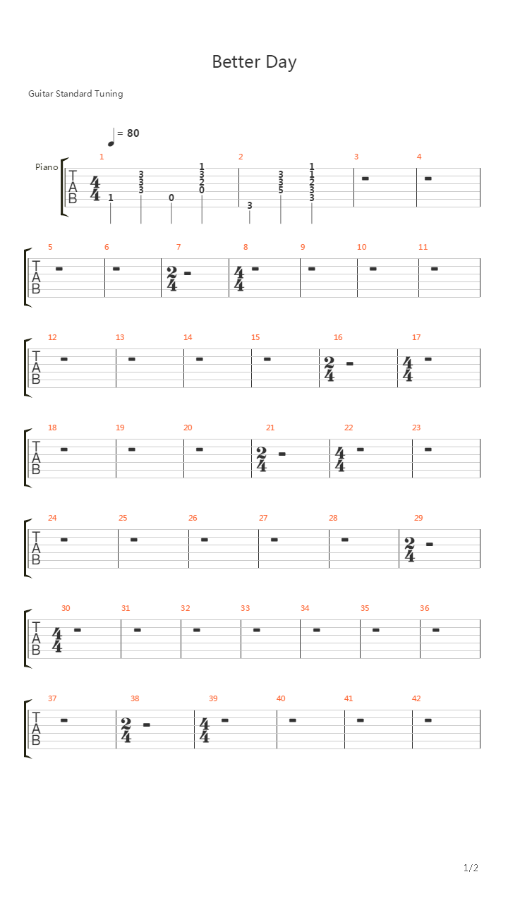 Better Day吉他谱