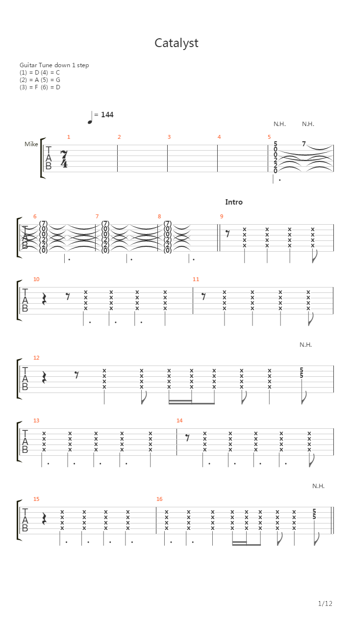 Catalyst吉他谱