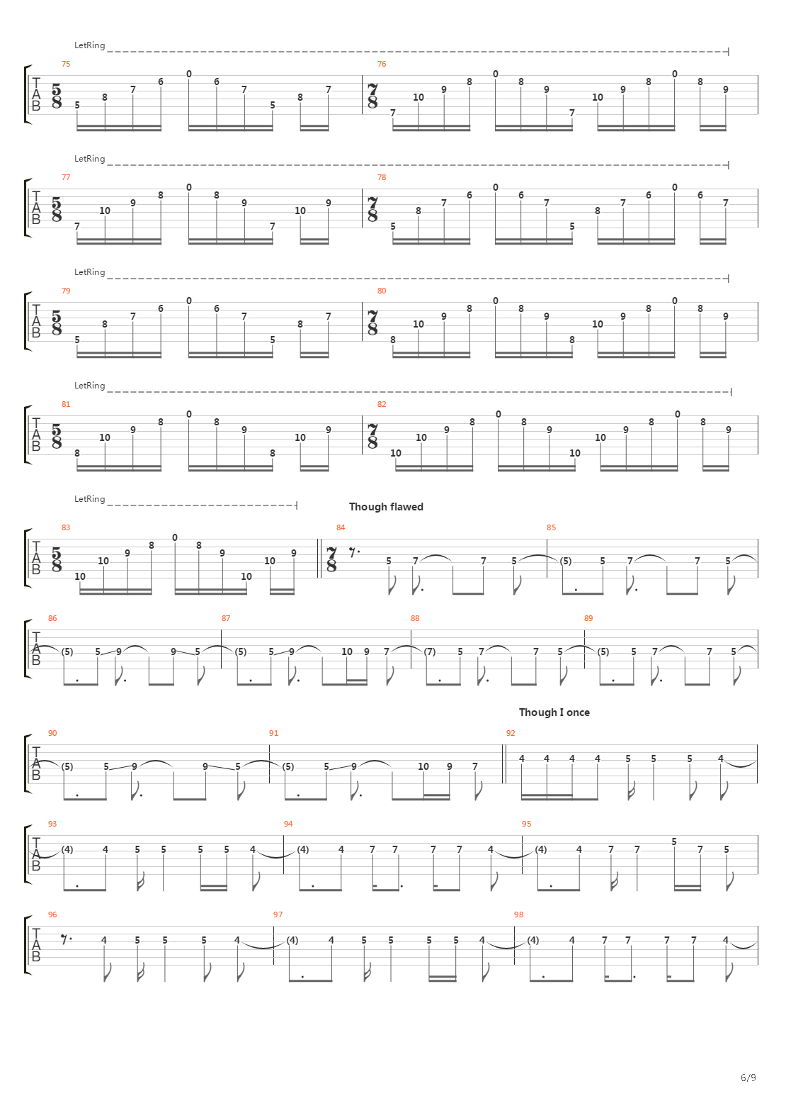 Trail Of Fire吉他谱