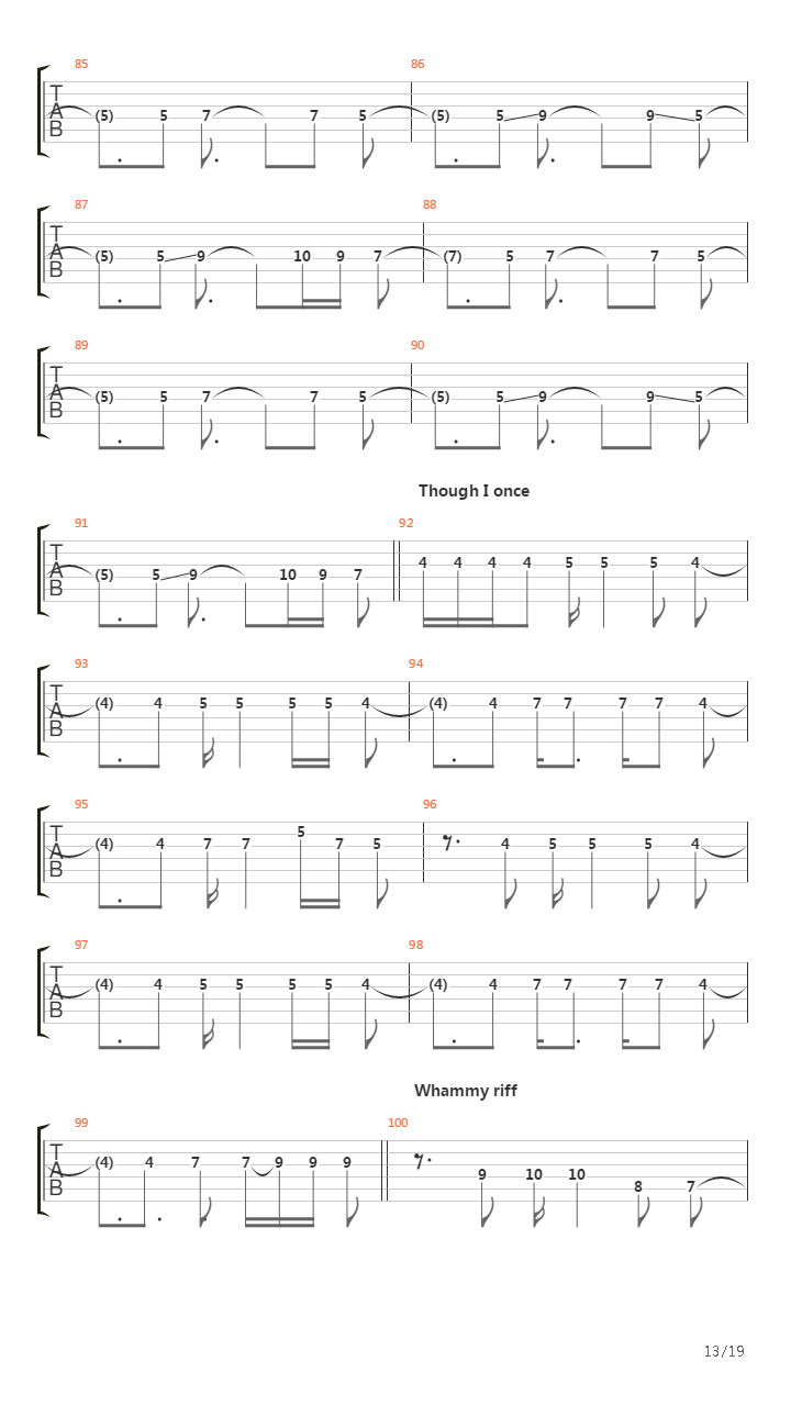 Trail Of Fire吉他谱