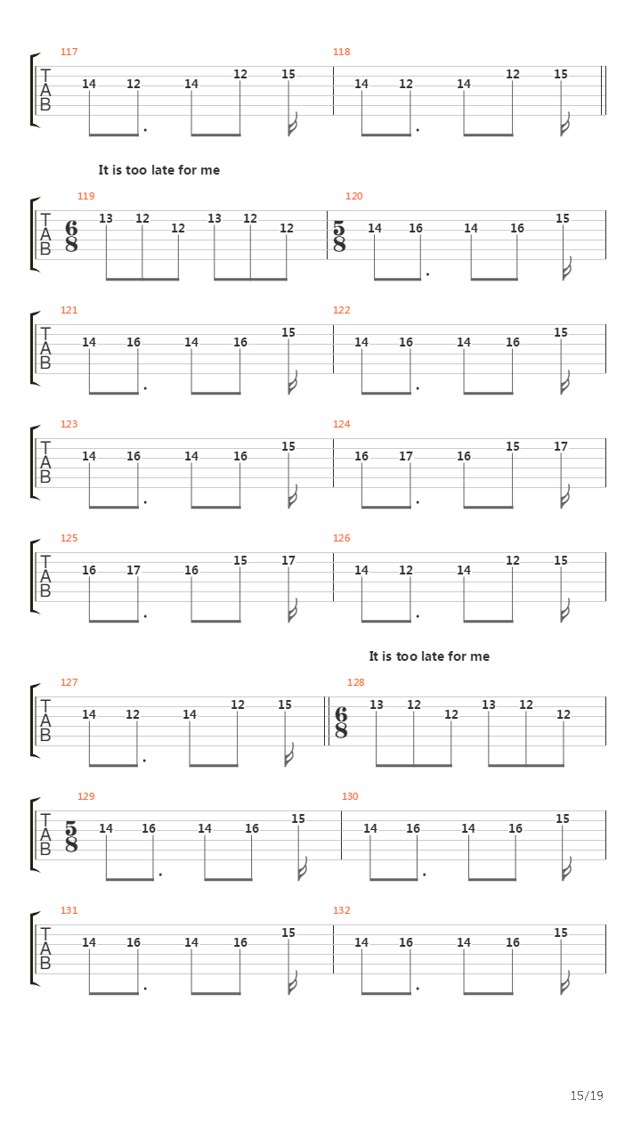 Trail Of Fire吉他谱