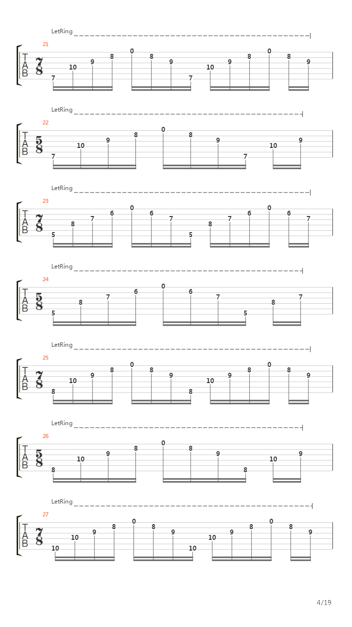 Trail Of Fire吉他谱