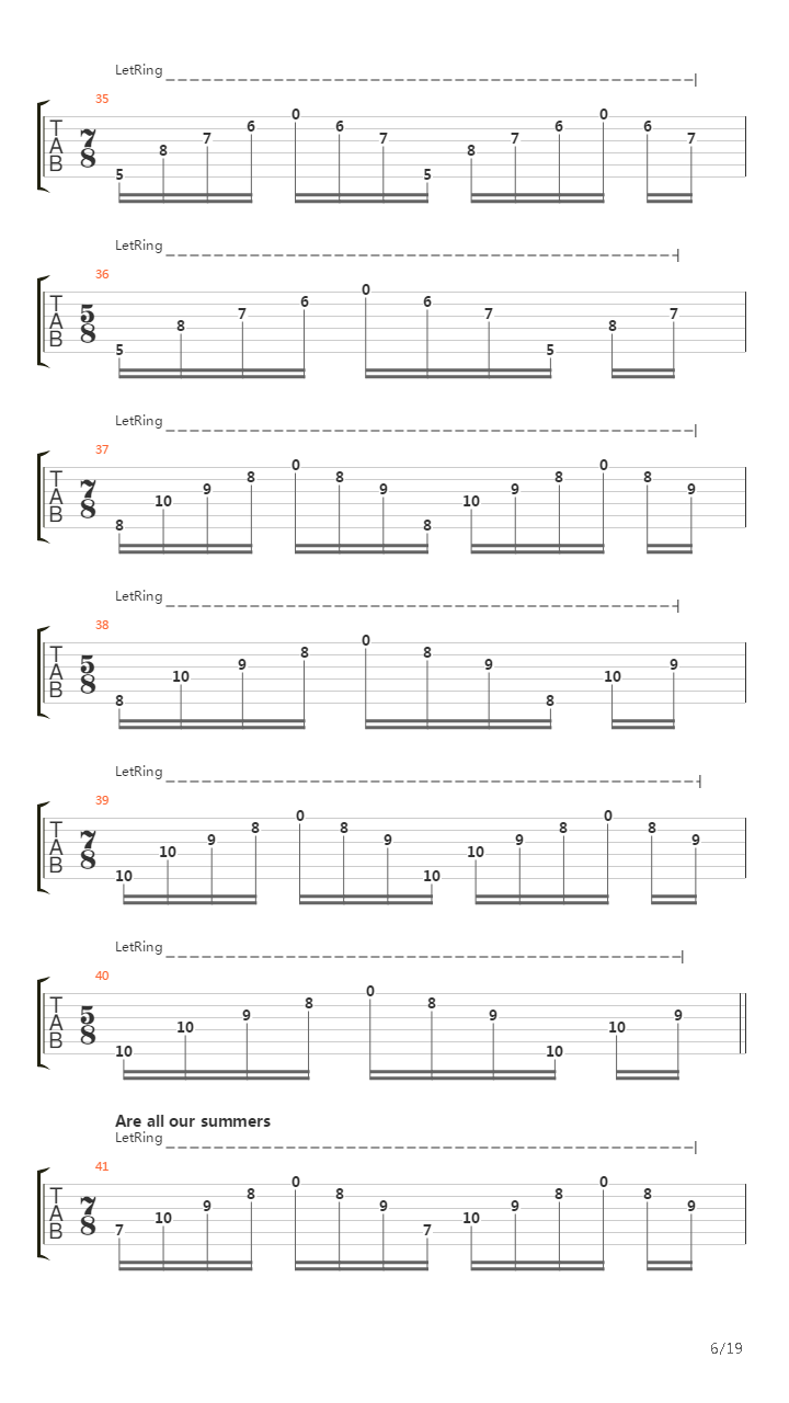 Trail Of Fire吉他谱