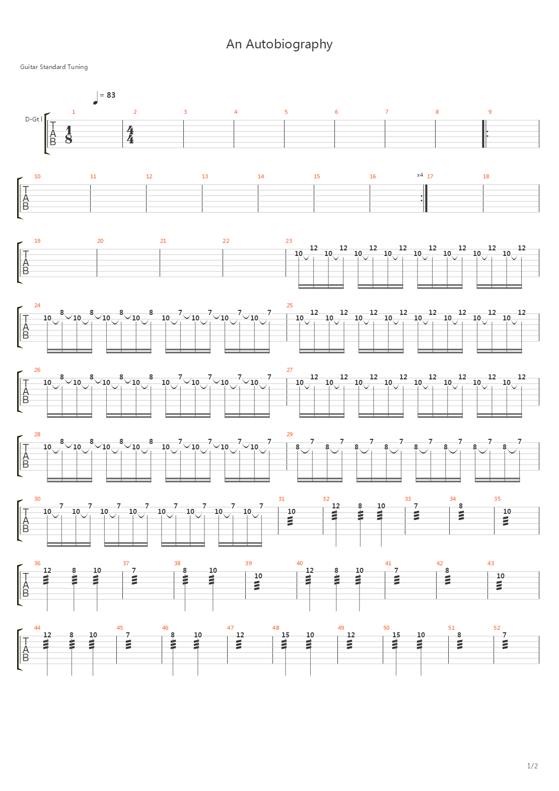 An Autobiography吉他谱