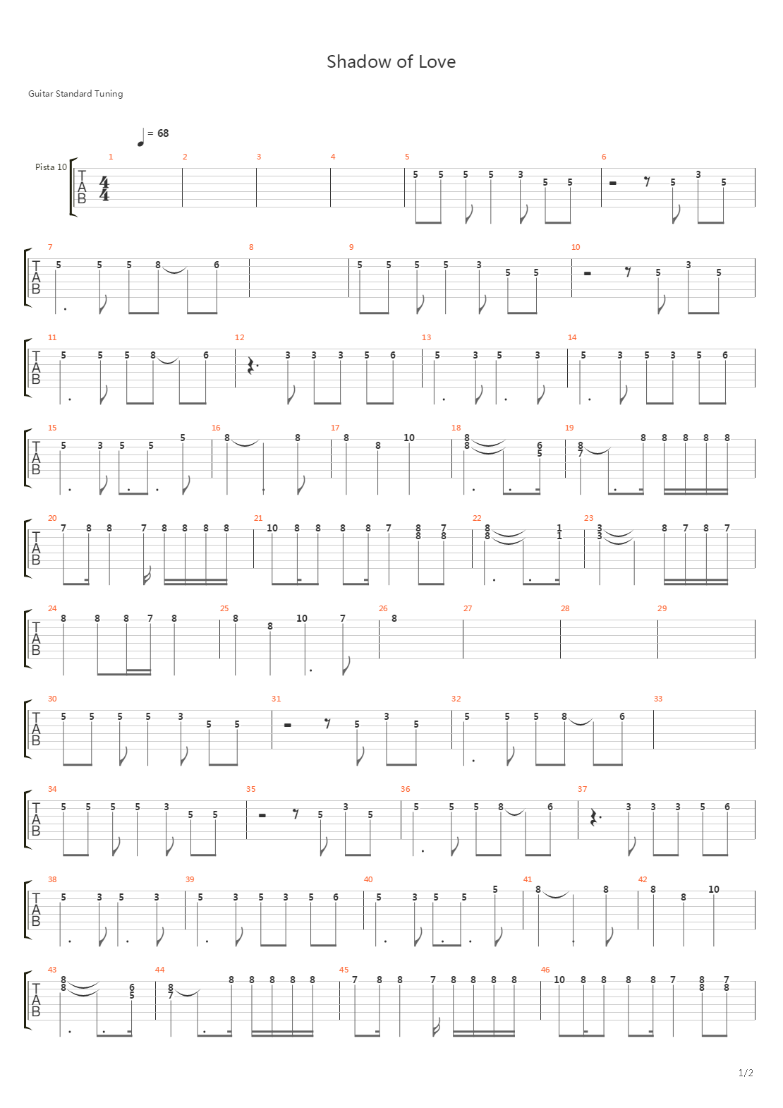 Shadow Of Love吉他谱