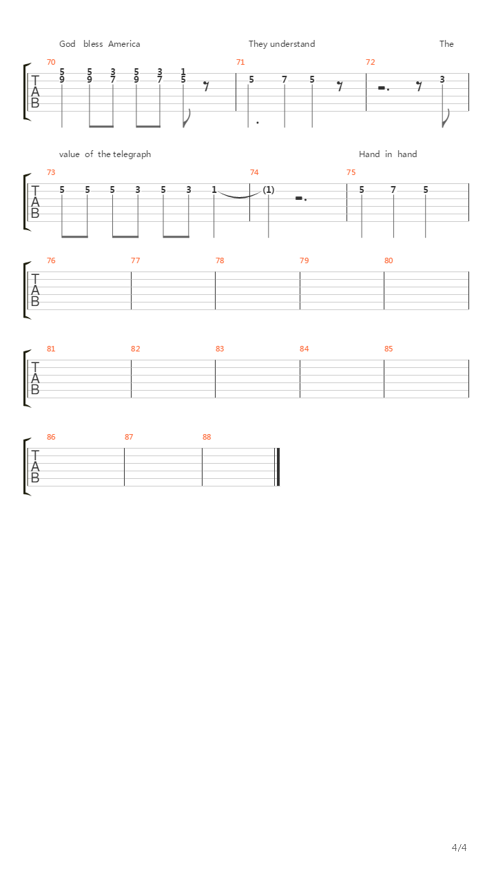 Telegraph吉他谱