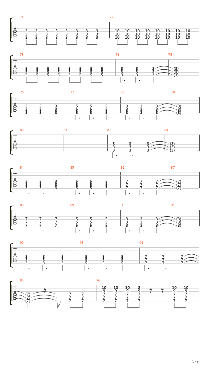 Sms Pissing吉他谱