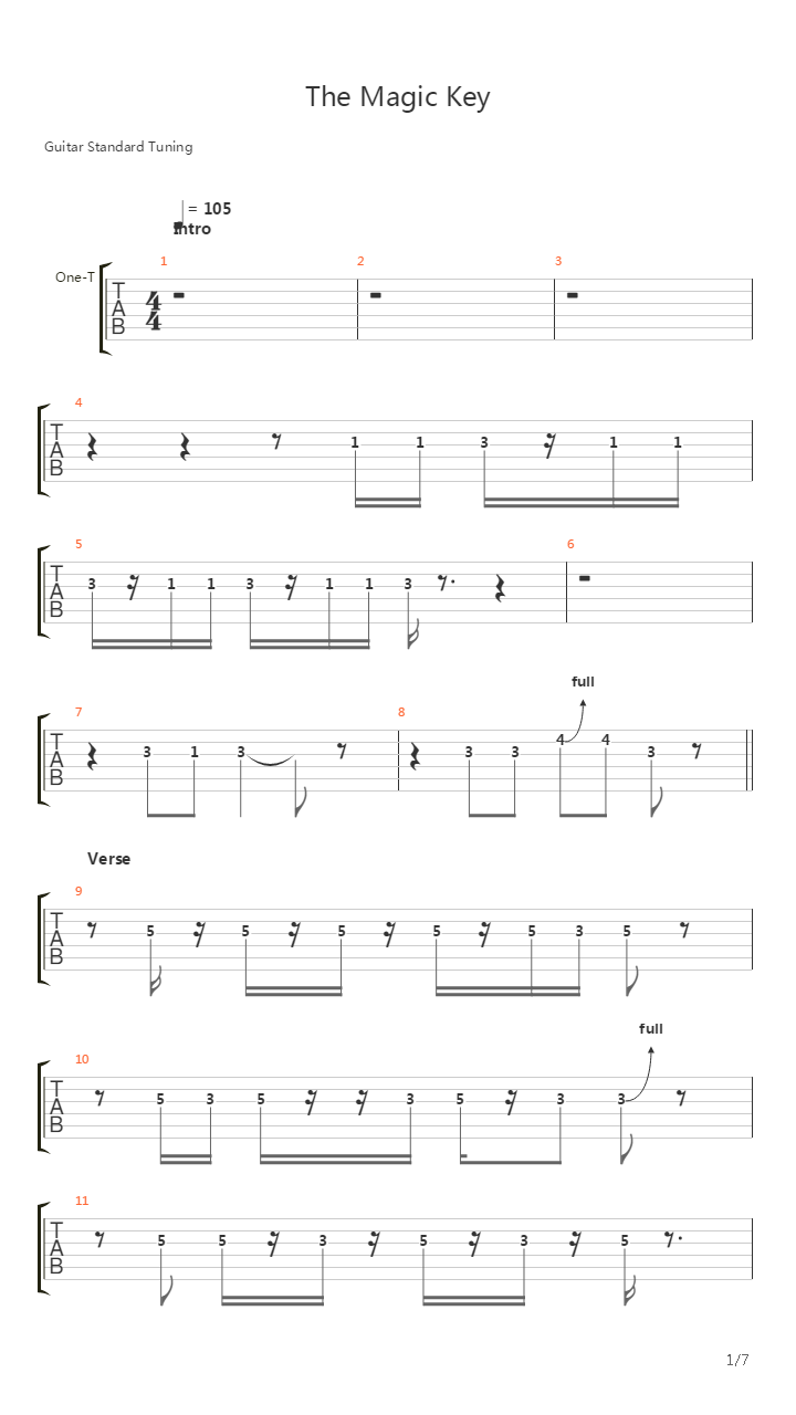 The Magic Key吉他谱