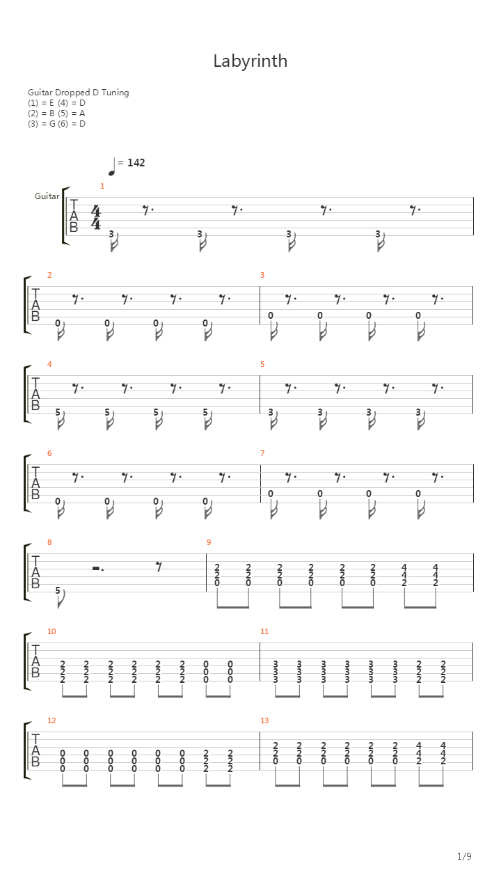 Labyrinth吉他谱