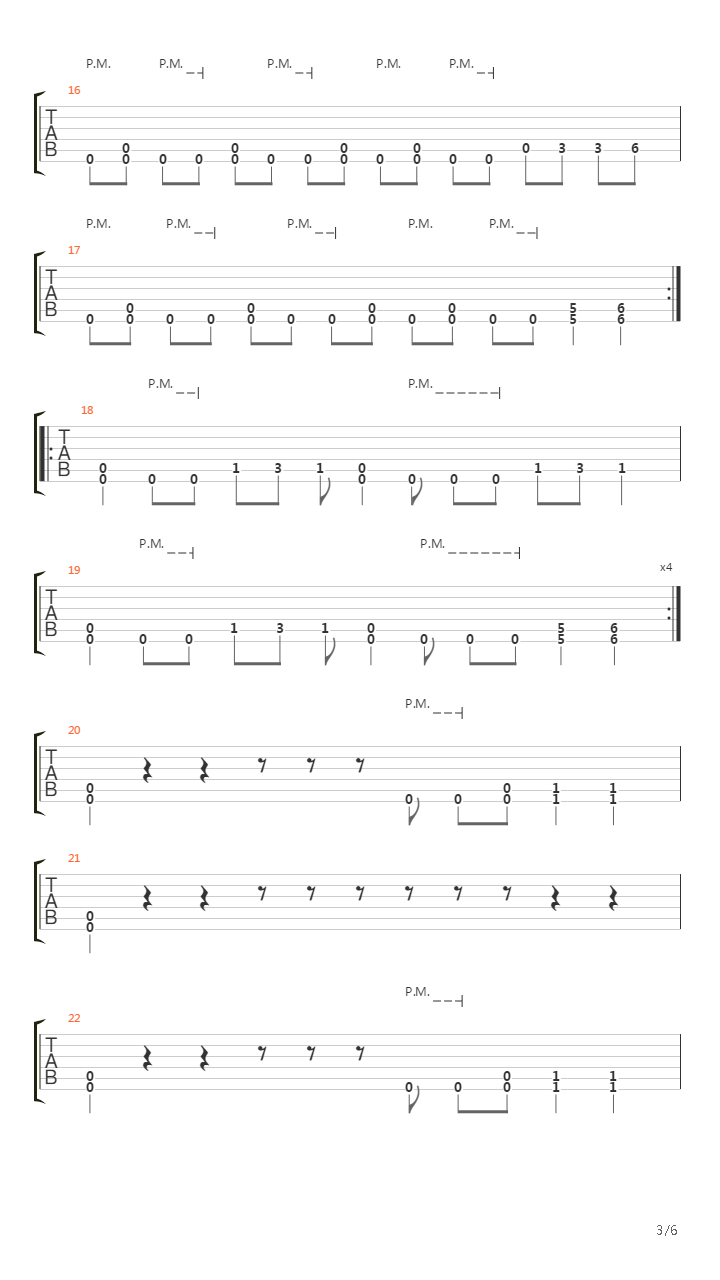 War吉他谱