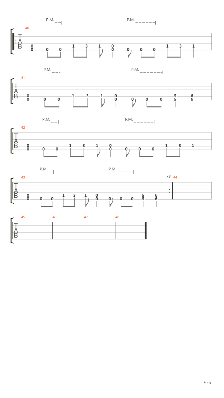 War吉他谱