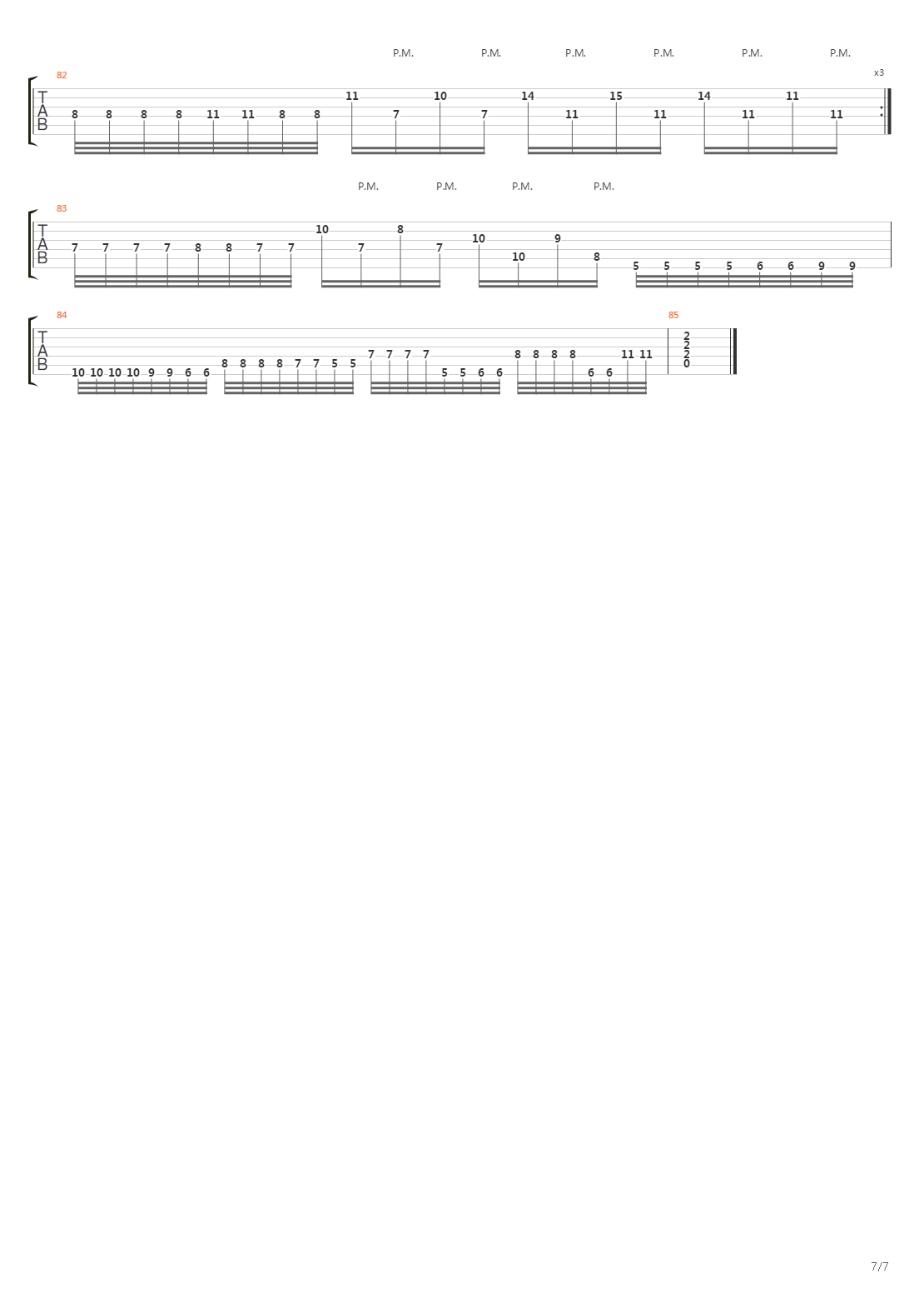 Tectonic Collapse吉他谱