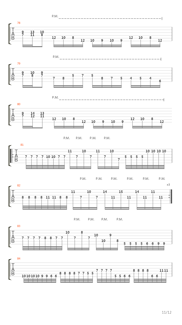 Tectonic Collapse吉他谱