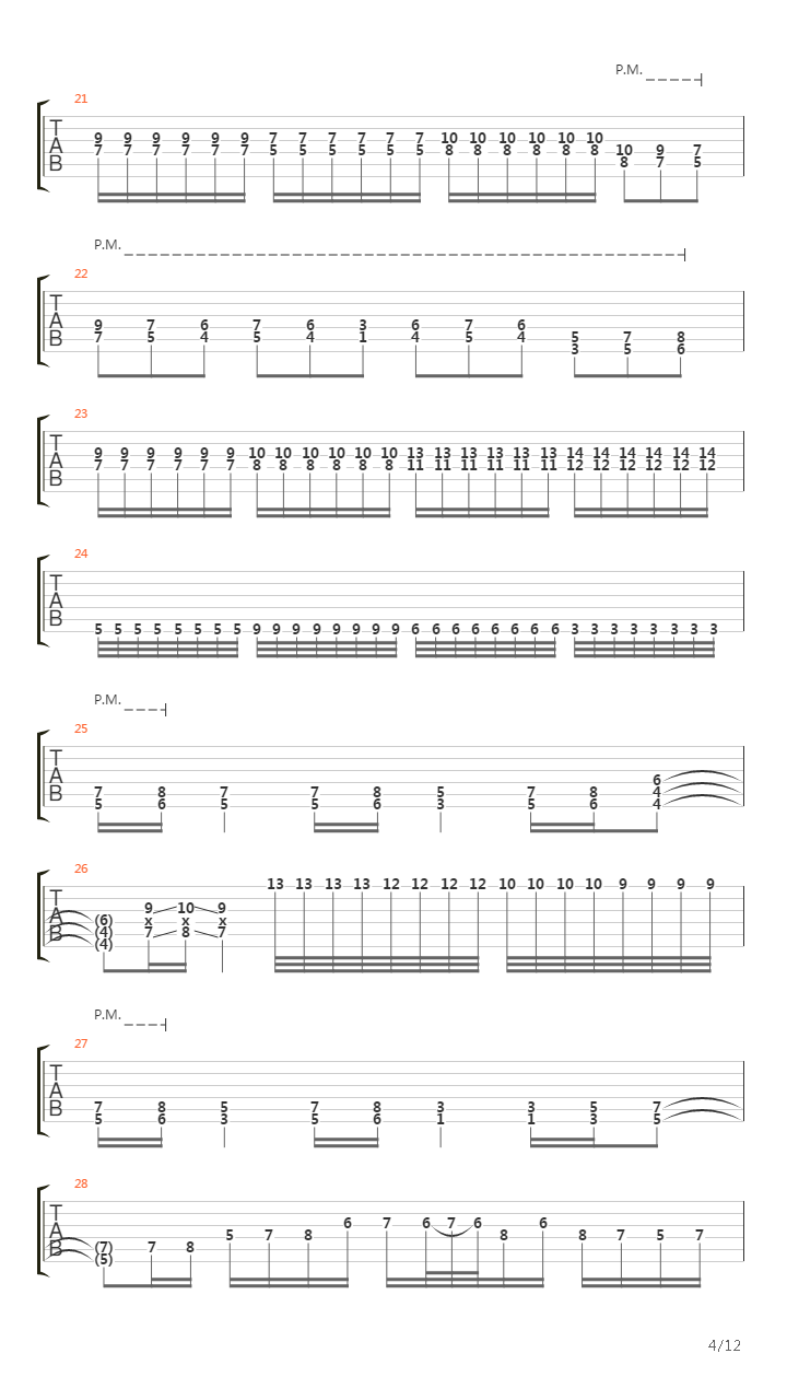 Tectonic Collapse吉他谱
