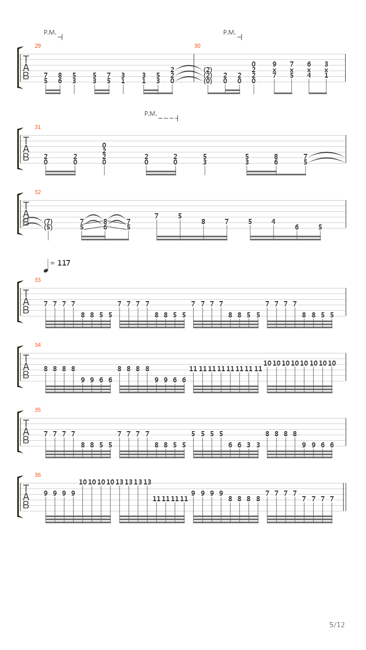 Tectonic Collapse吉他谱