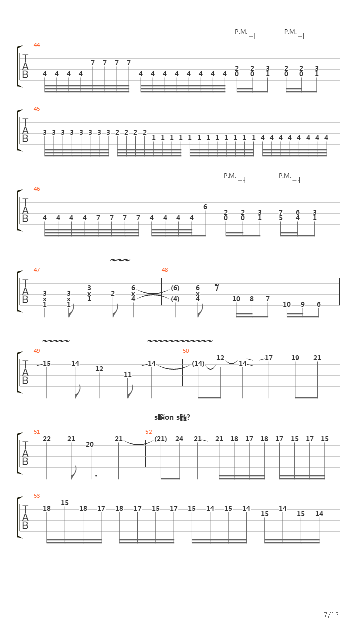 Tectonic Collapse吉他谱
