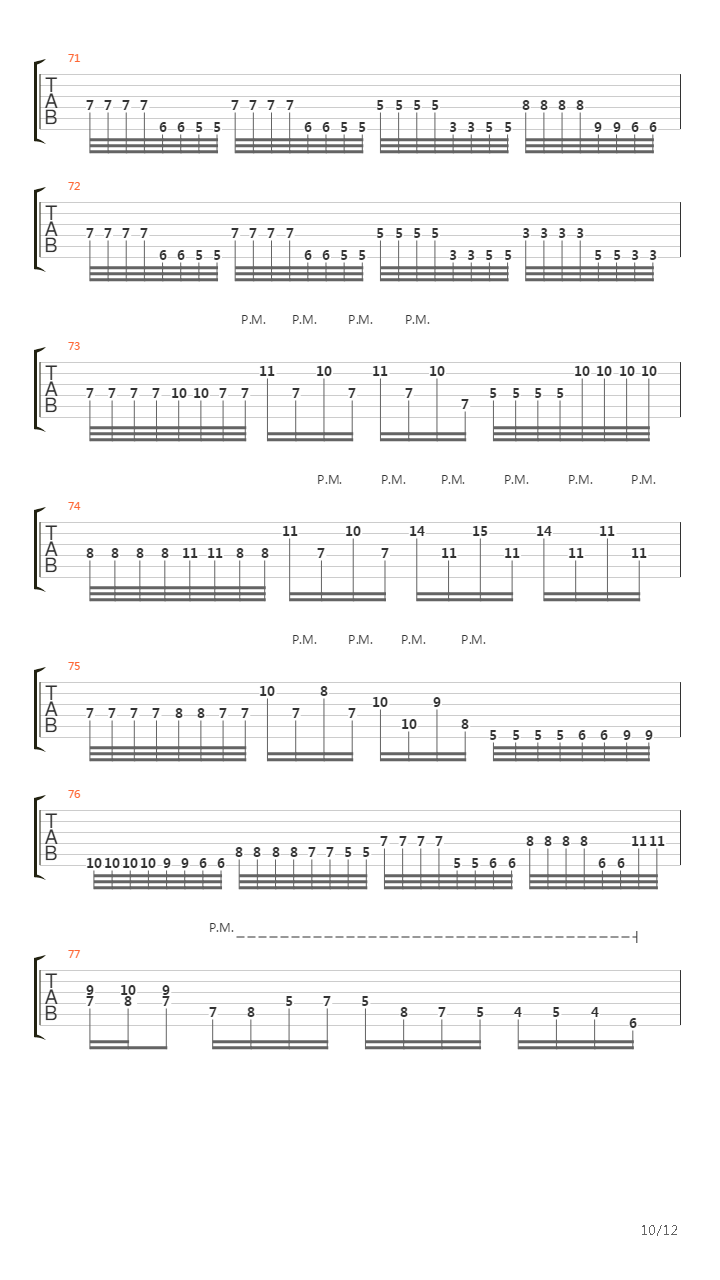 Tectonic Collapse吉他谱