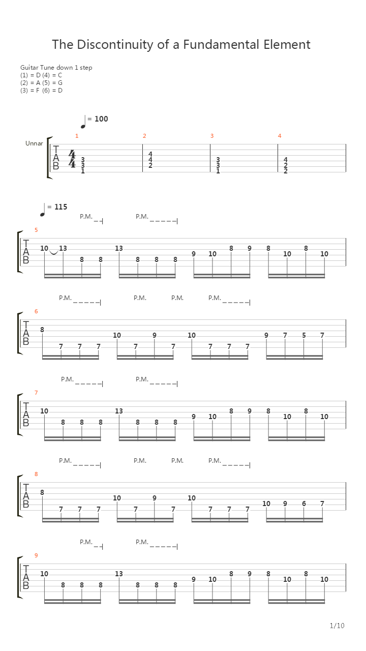 The Discontinuity Of A Fundamental Element吉他谱