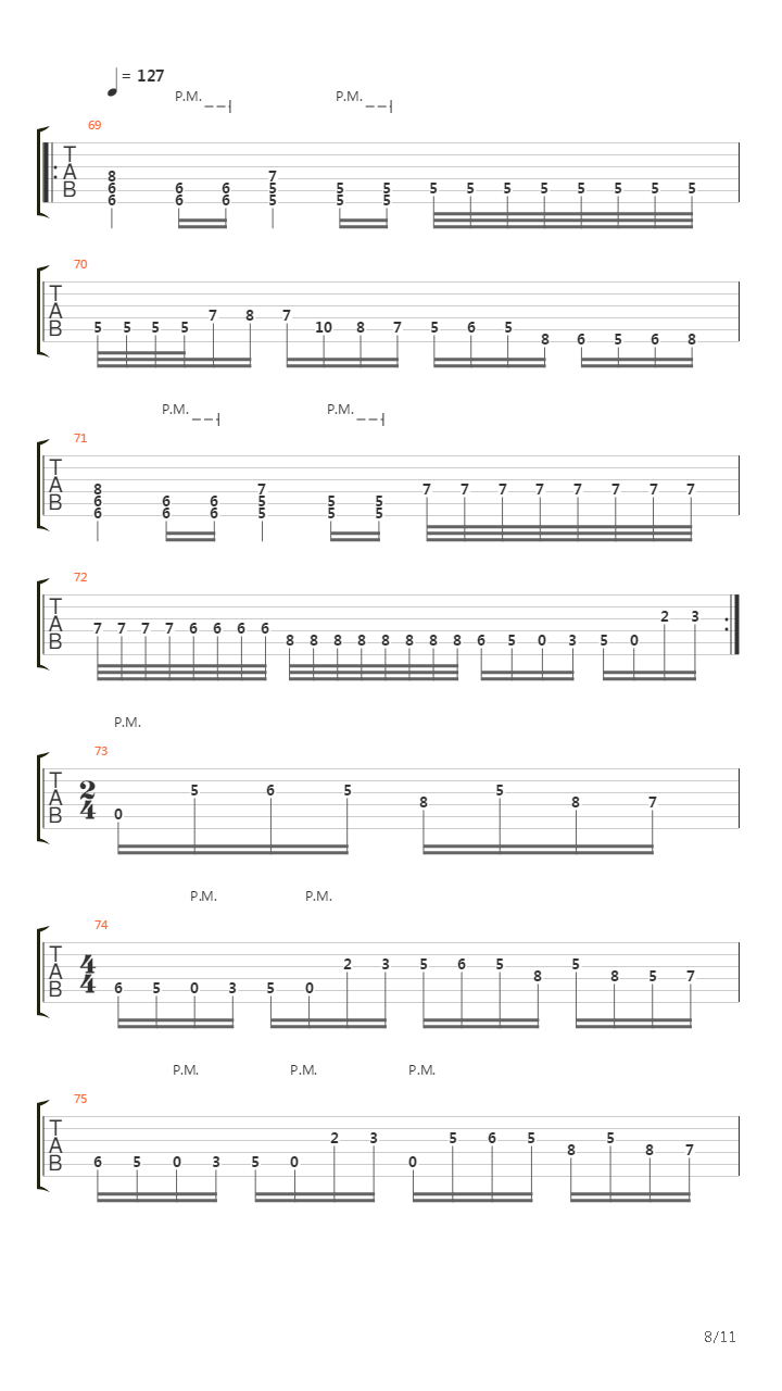 Zone Of Alienation吉他谱